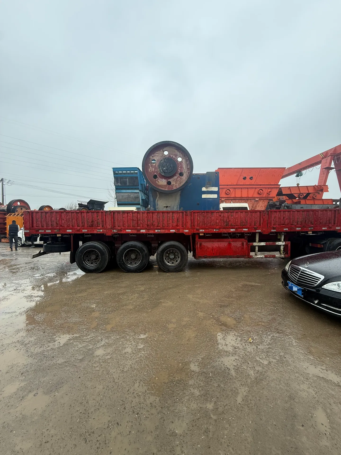 二手 PE750×1060 颚式破碎机发运印度 助力当地碎石生产线提产增效